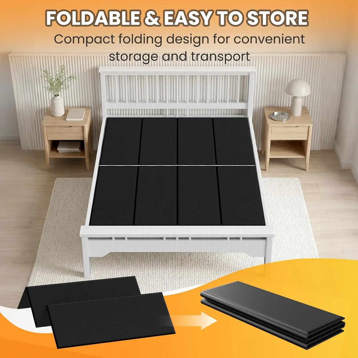 Novilla Foldable Bunkie Board Mattress Support Foundation Panel
