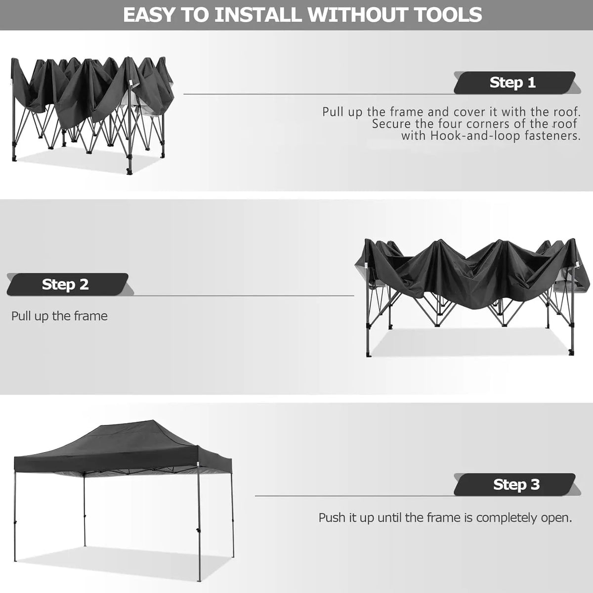 Commercial Heavy Duty Pop Up Canopy Tent With Carry Bag