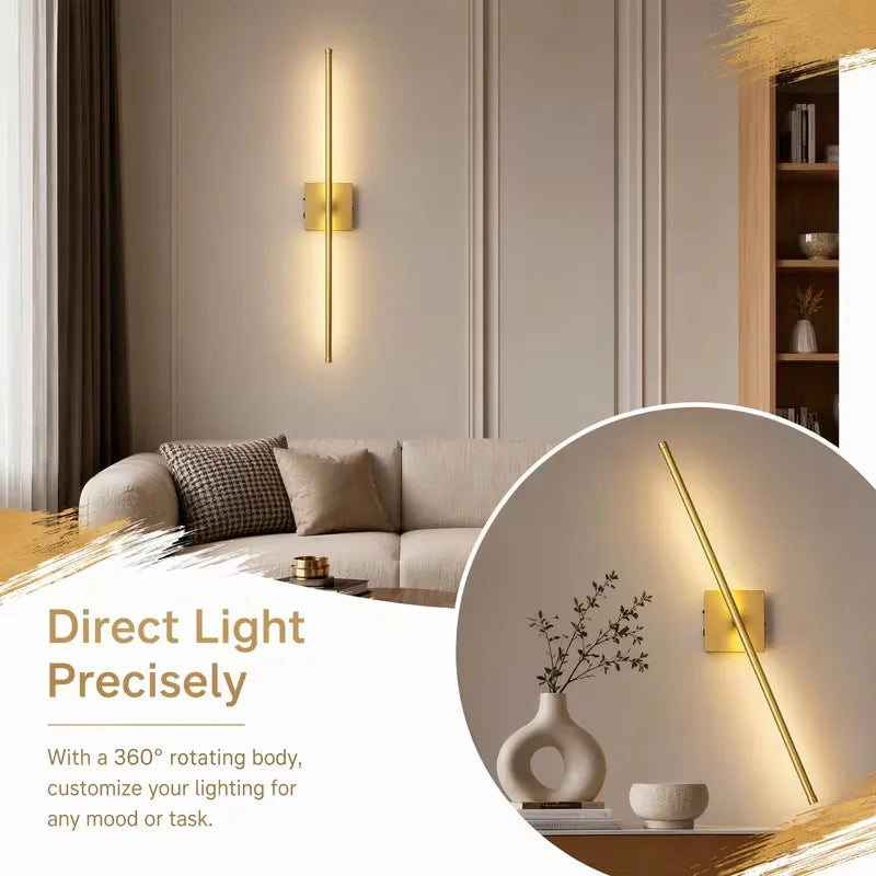 Jian Bian Rechargeable Wireless LED Wall Sconces With Motion Sensor