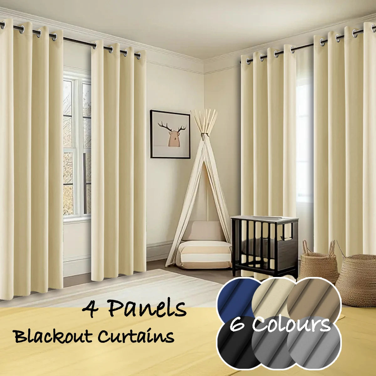 Thermal Insulated Blackout Curtains For Bedroom And Living Space