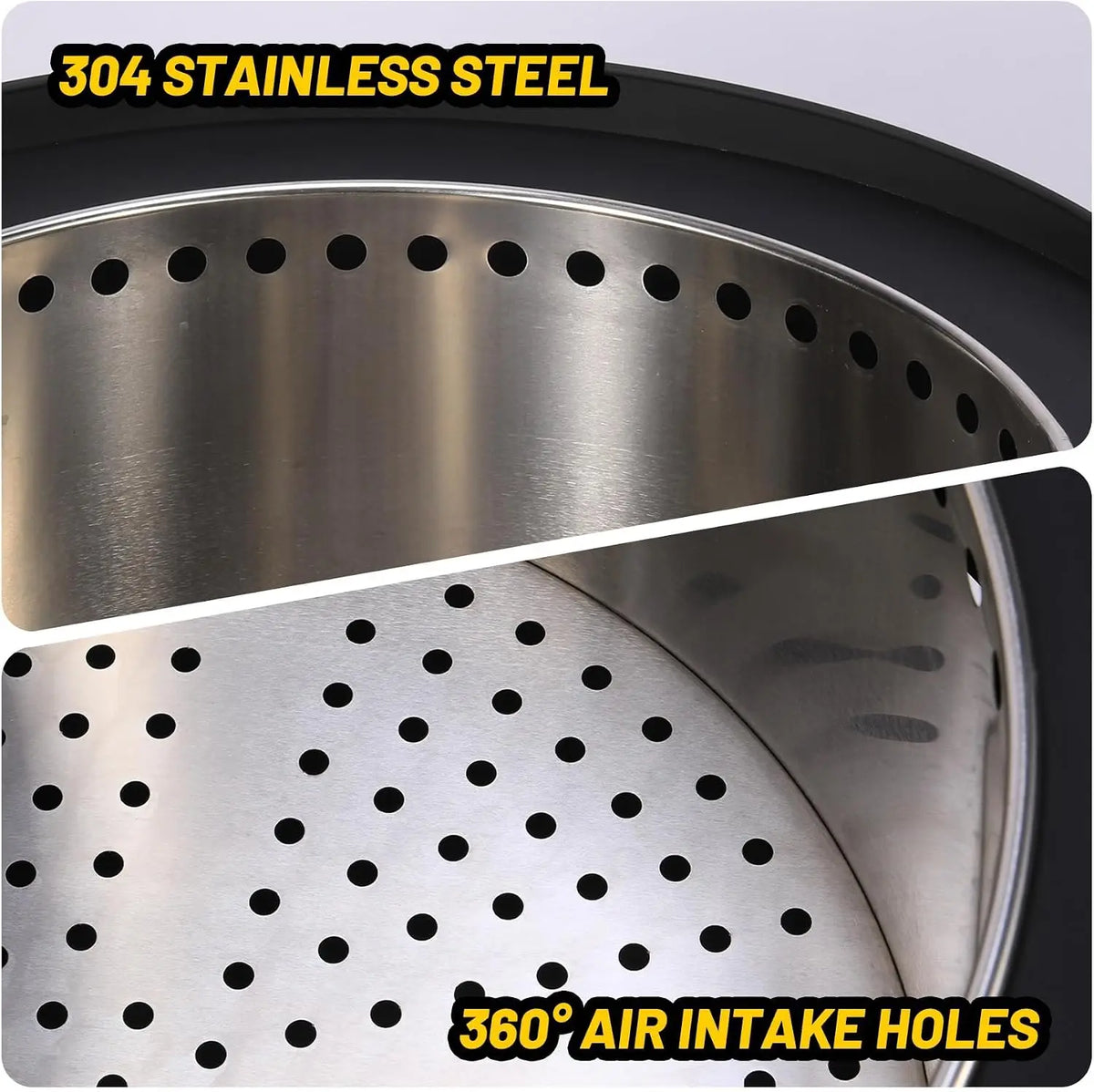 Garvee Smokeless Tabletop Fire Pit With Removable Ash Pan Lid