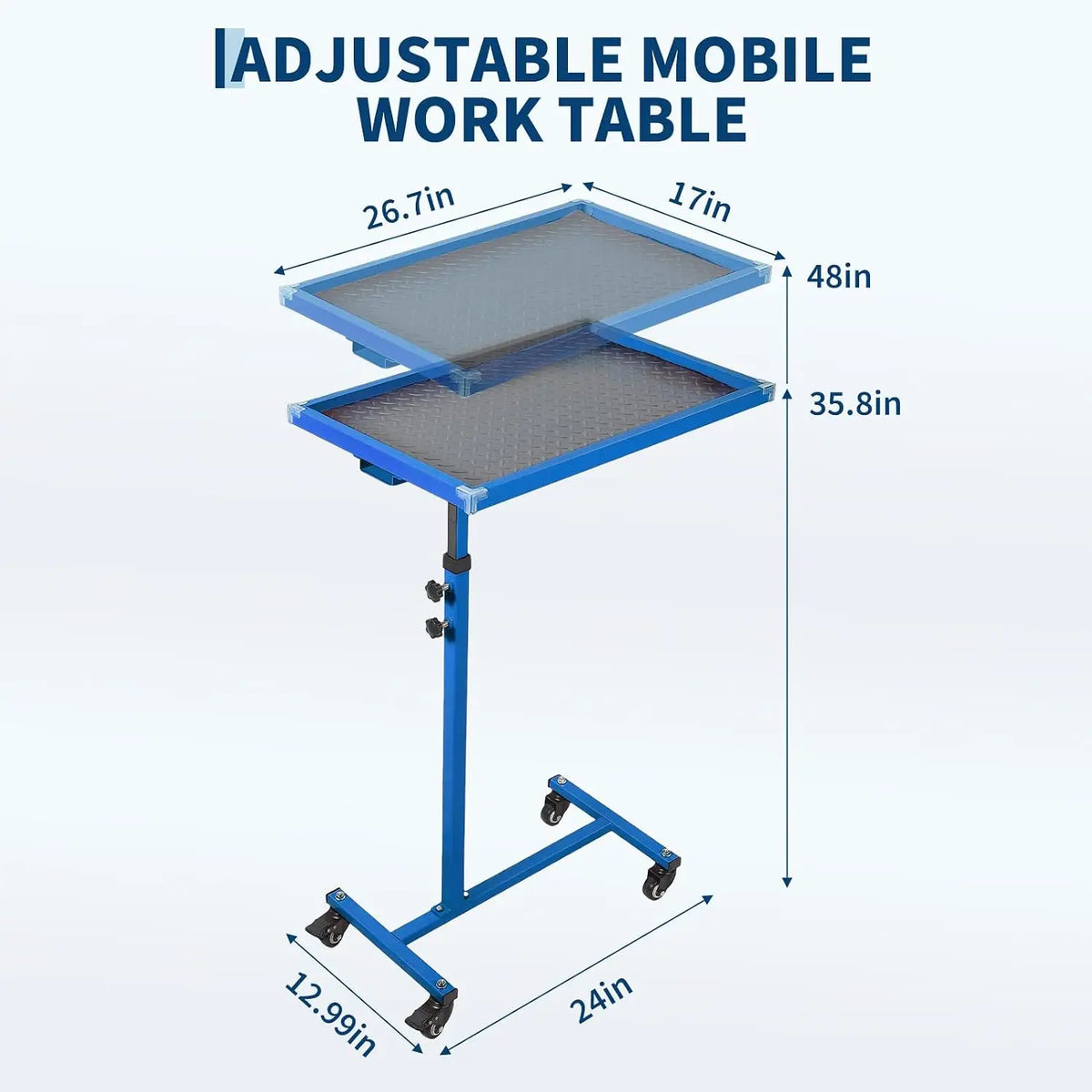 Tacleekii Rolling Tool Table Heavy Duty Mobile Workbench Garage