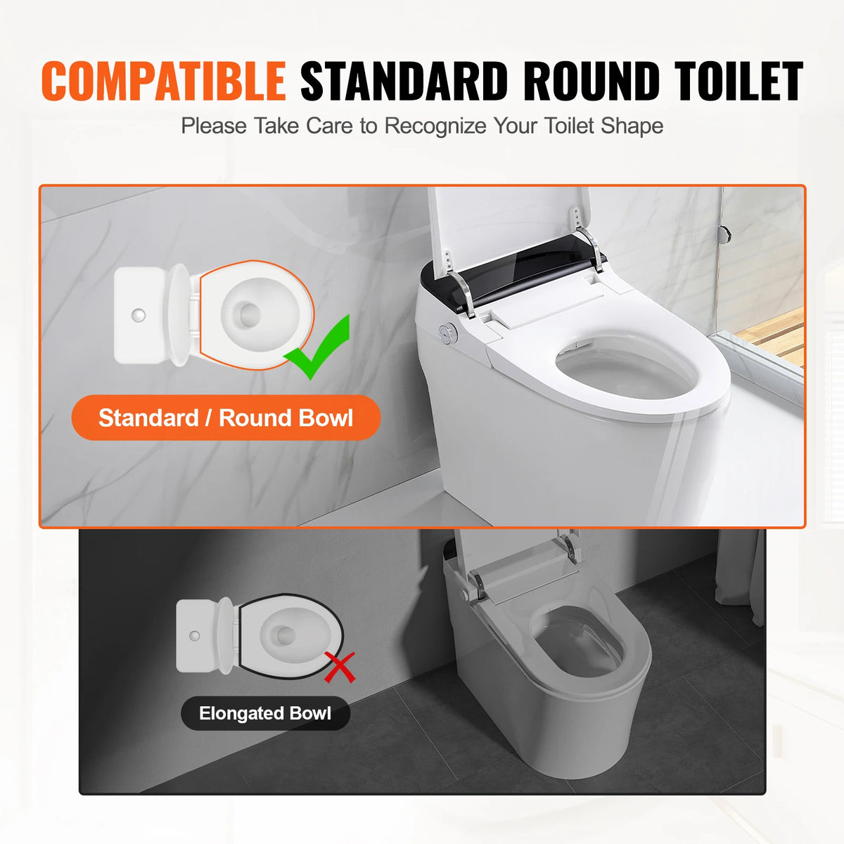 SucceBuy Raised Toilet Seat With Sturdy Aluminum Handles
