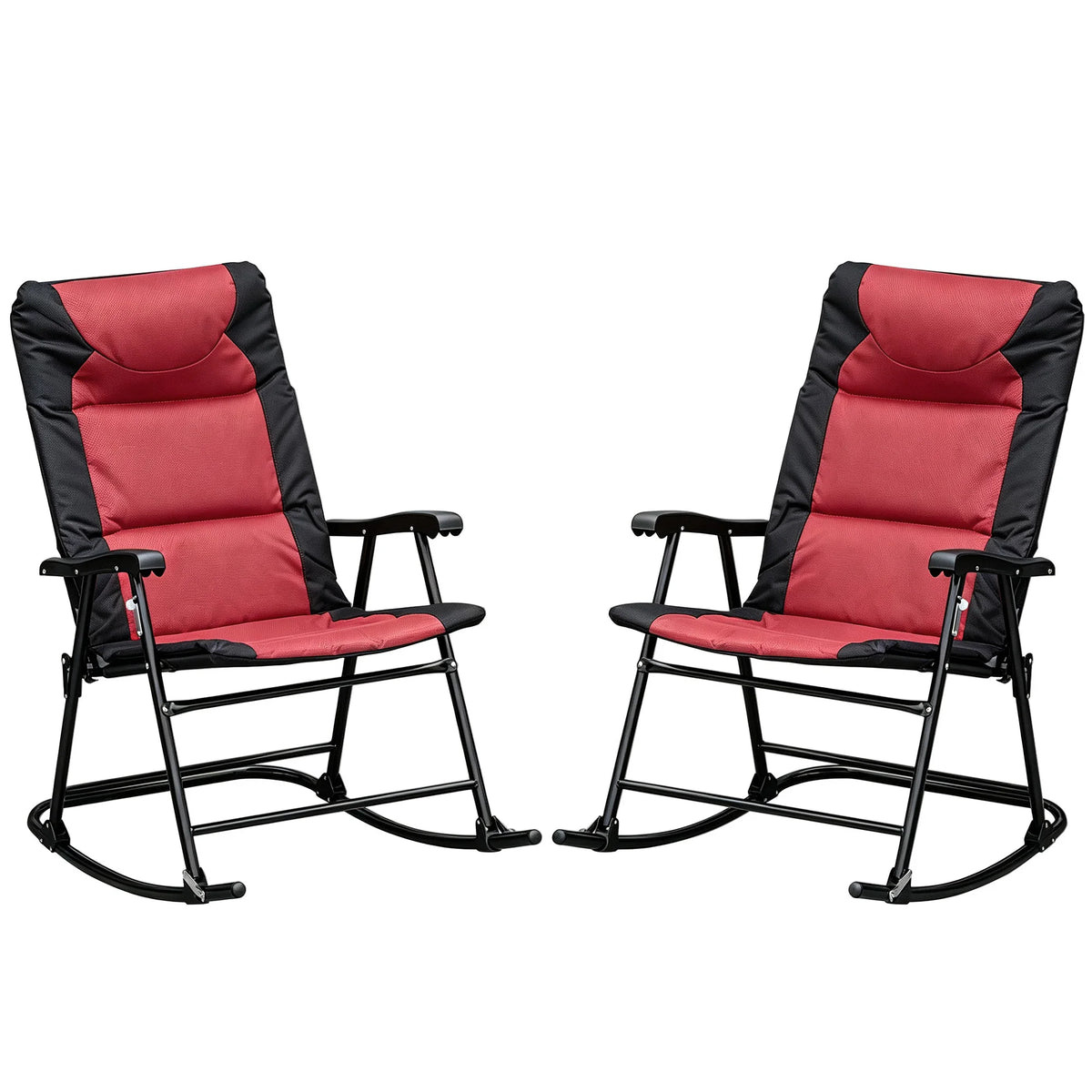 Outsunny Premium Foldable Rocking Outdoor Camping Chairs