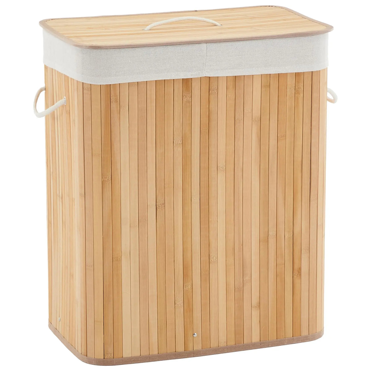 HiMISS Foldable Bamboo Laundry Hamper With Removable Liner