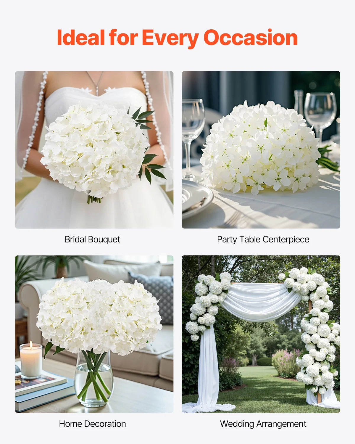 Artificial Silk Hydrangea Flower Bundles For Wedding Centerpieces