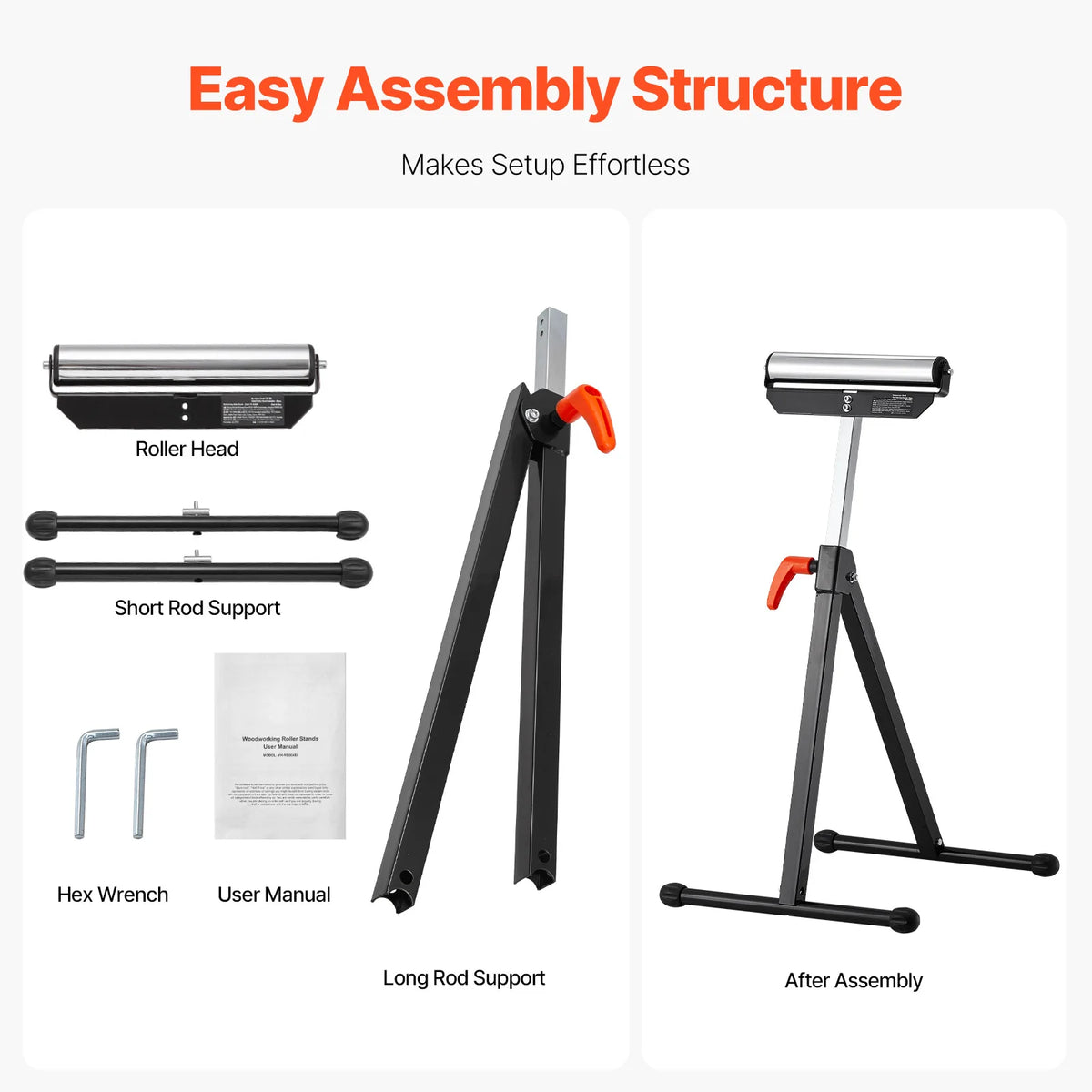Succebuy Adjustable Steel Roller Stand For Woodworking Extension Support