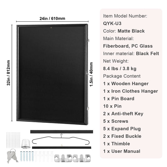 SucceBuy Lockable Sports Jersey and Card Display Frame