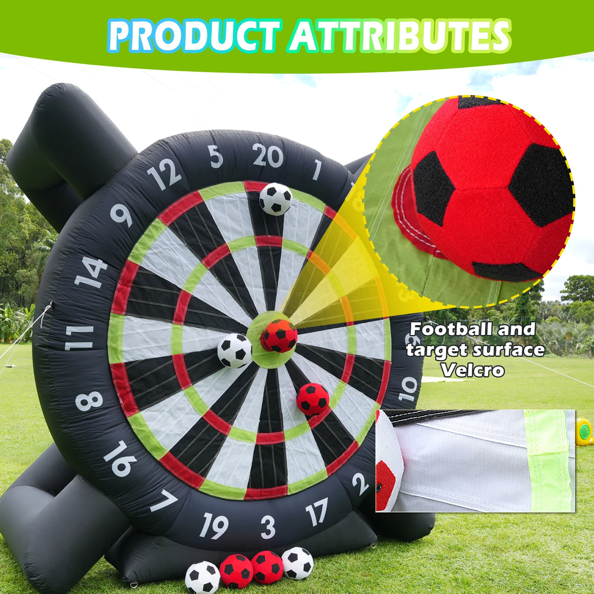 King Inflatable Soccer Dart Board With Built In Blower