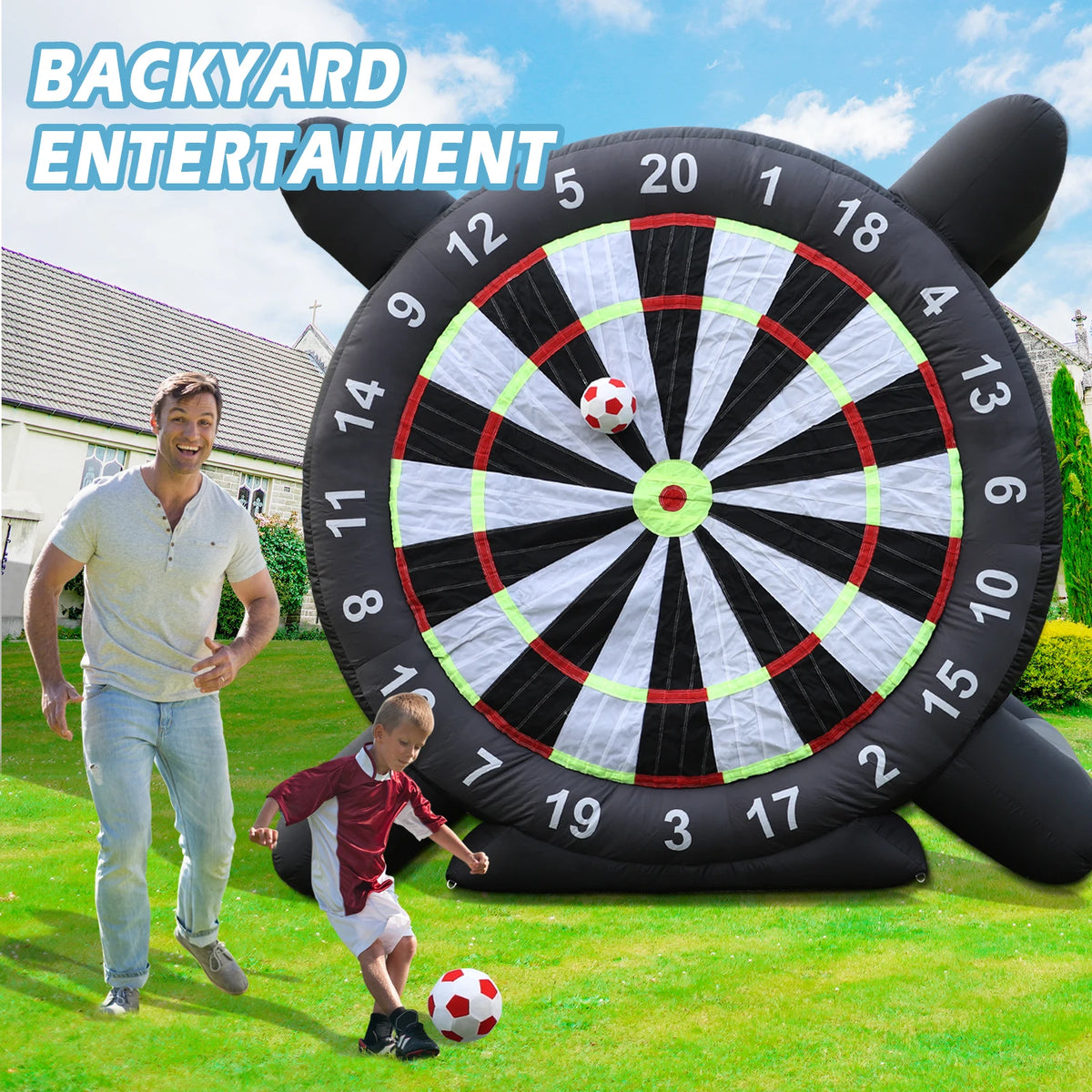King Inflatable Soccer Dart Board With Built In Blower