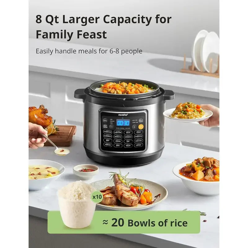 Comfee 16 Function Electric Pressure Multi Cooker Appliance