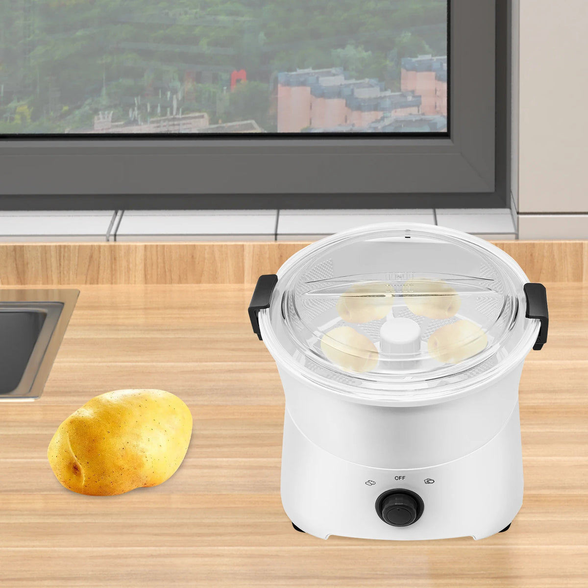 Automatic Electric Potato Peeler One Button Kitchen Tool