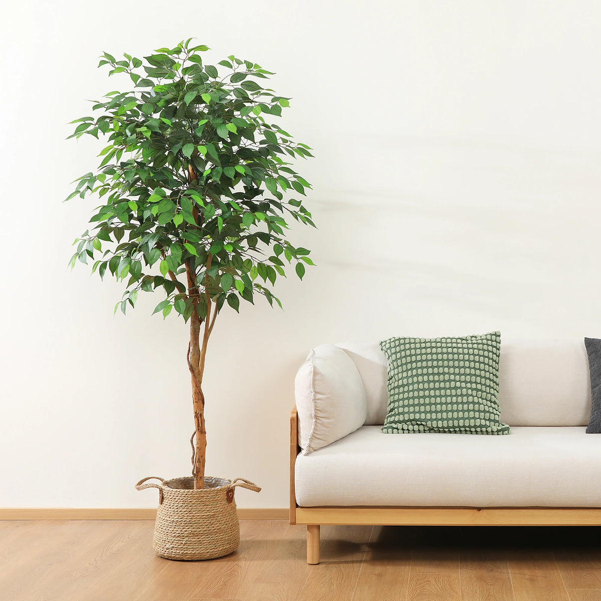 Dr Planzen Artificial Ficus Tree With Natural Trunk And Leaves