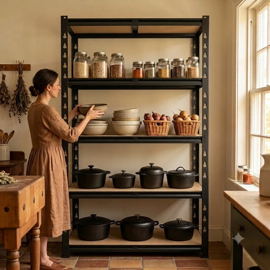 Adjustable Heavy Duty Five Tier Metal Storage Shelving Rack