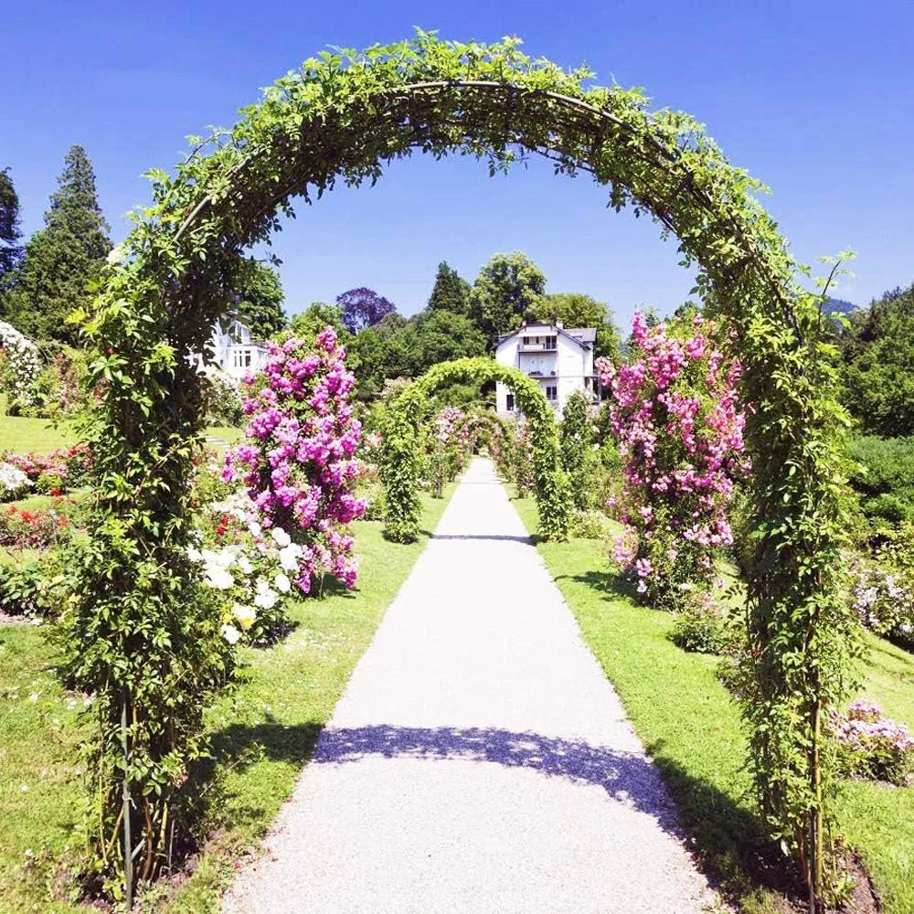 Heavy Duty Metal Garden Arch With Powder Coated Outdoor Frame
