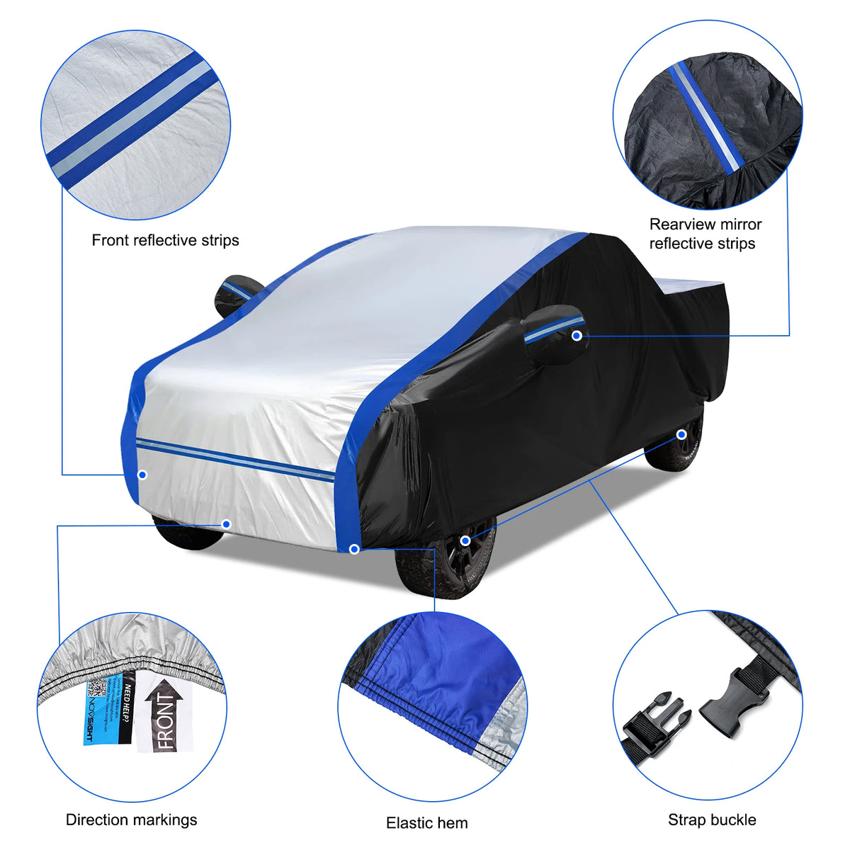 Universal Pickup Truck Full Car Cover With UV Weather Protection