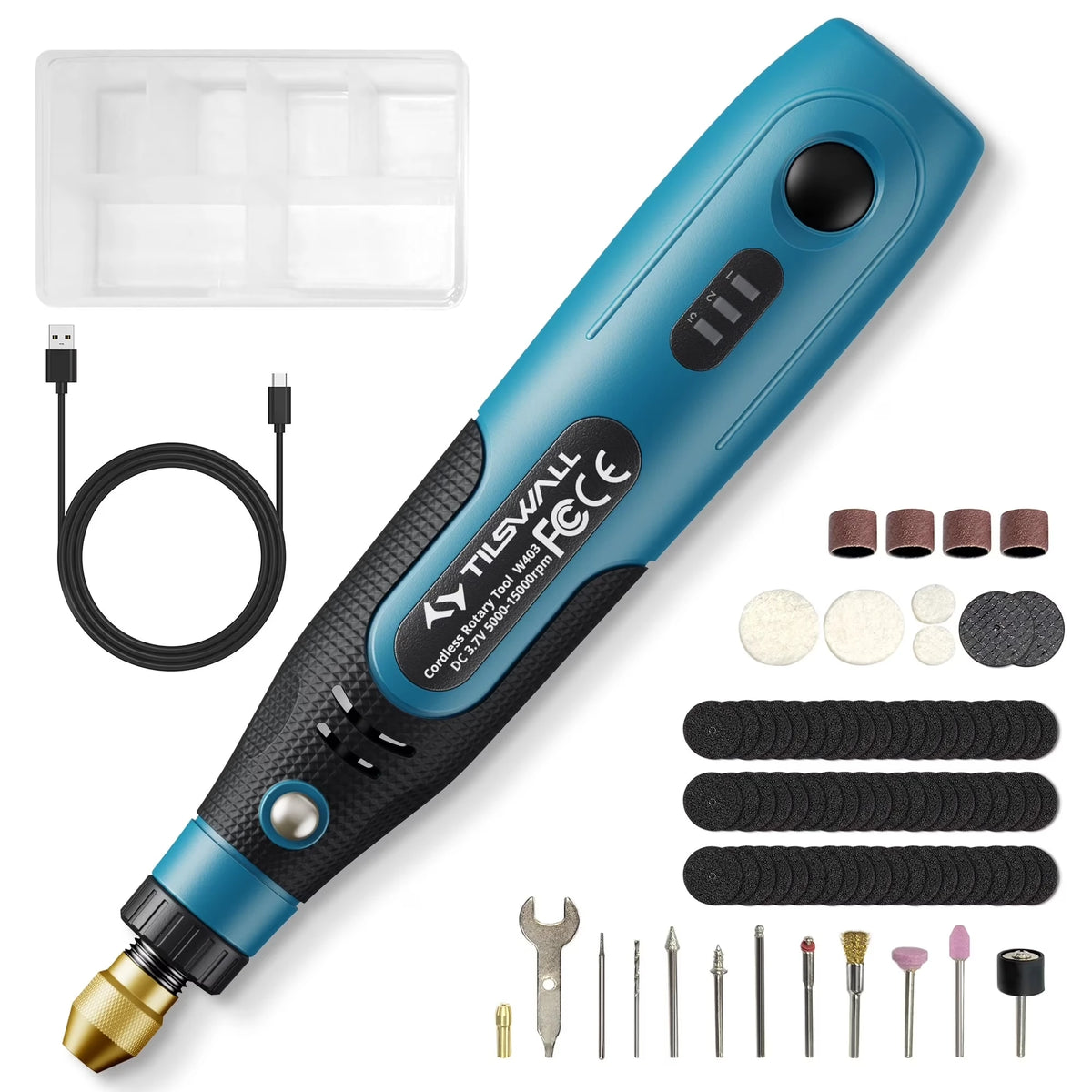 Parrior Mini Cordless Rotary Tool With 82pc Accessory Kit