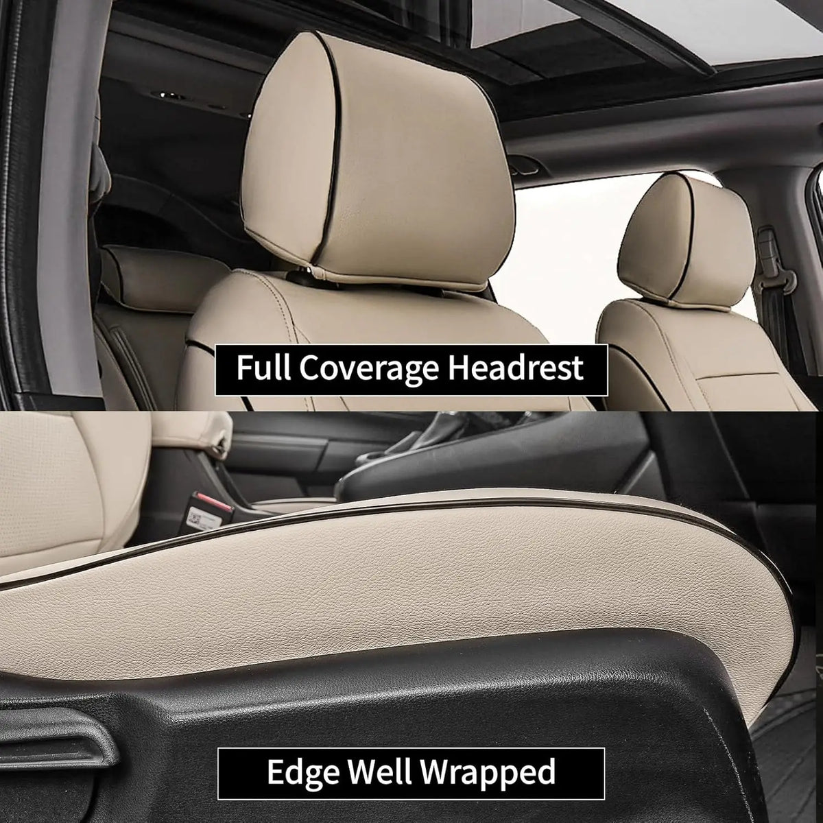 Ekr Custom Fit Waterproof Leather Seat Covers For Honda Hrv