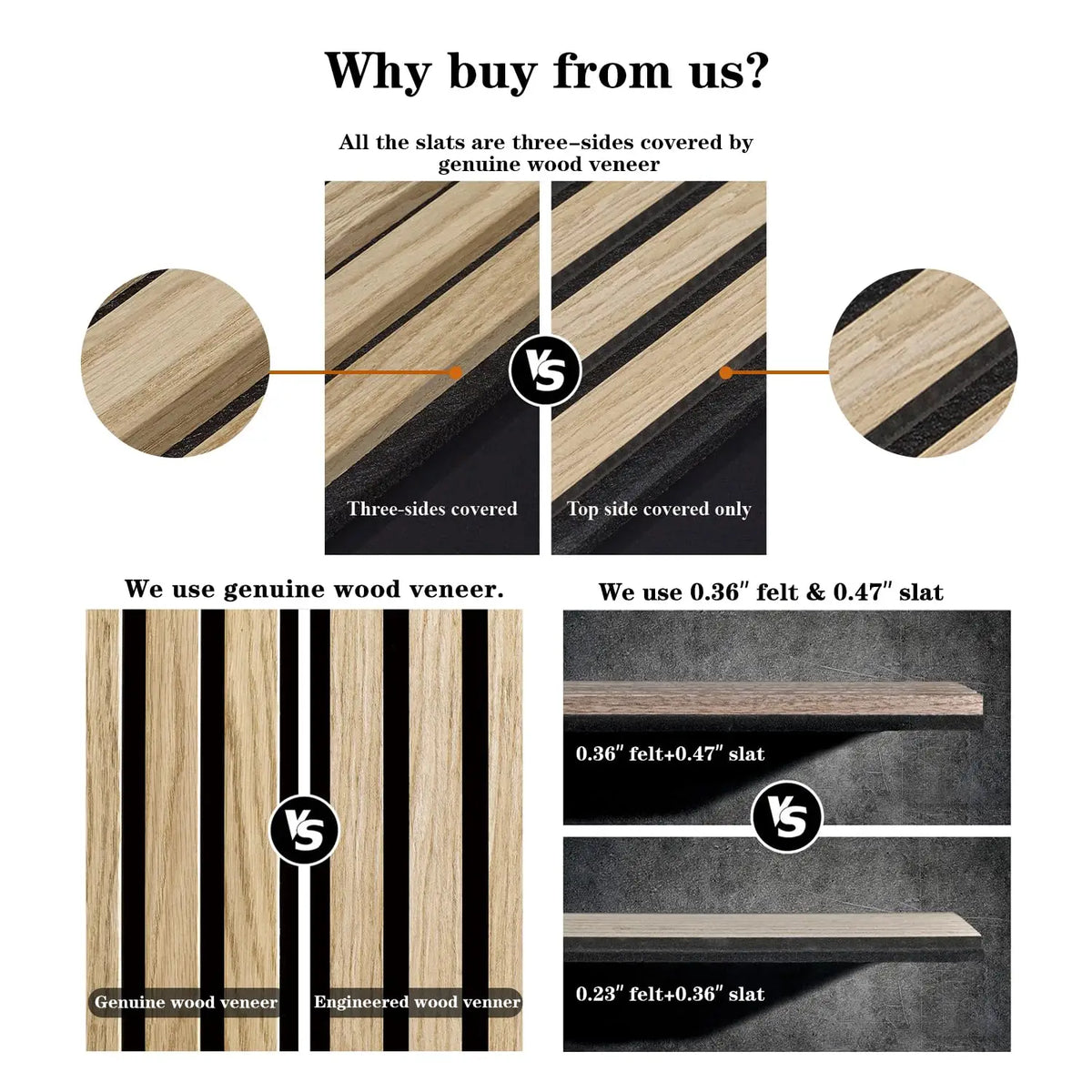 Genuine Oak Wood Veneer 3D Acoustic Wall Panels For Decor