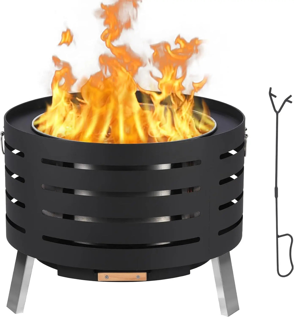 Garvee Smokeless Tabletop Fire Pit With Removable Ash Pan Lid