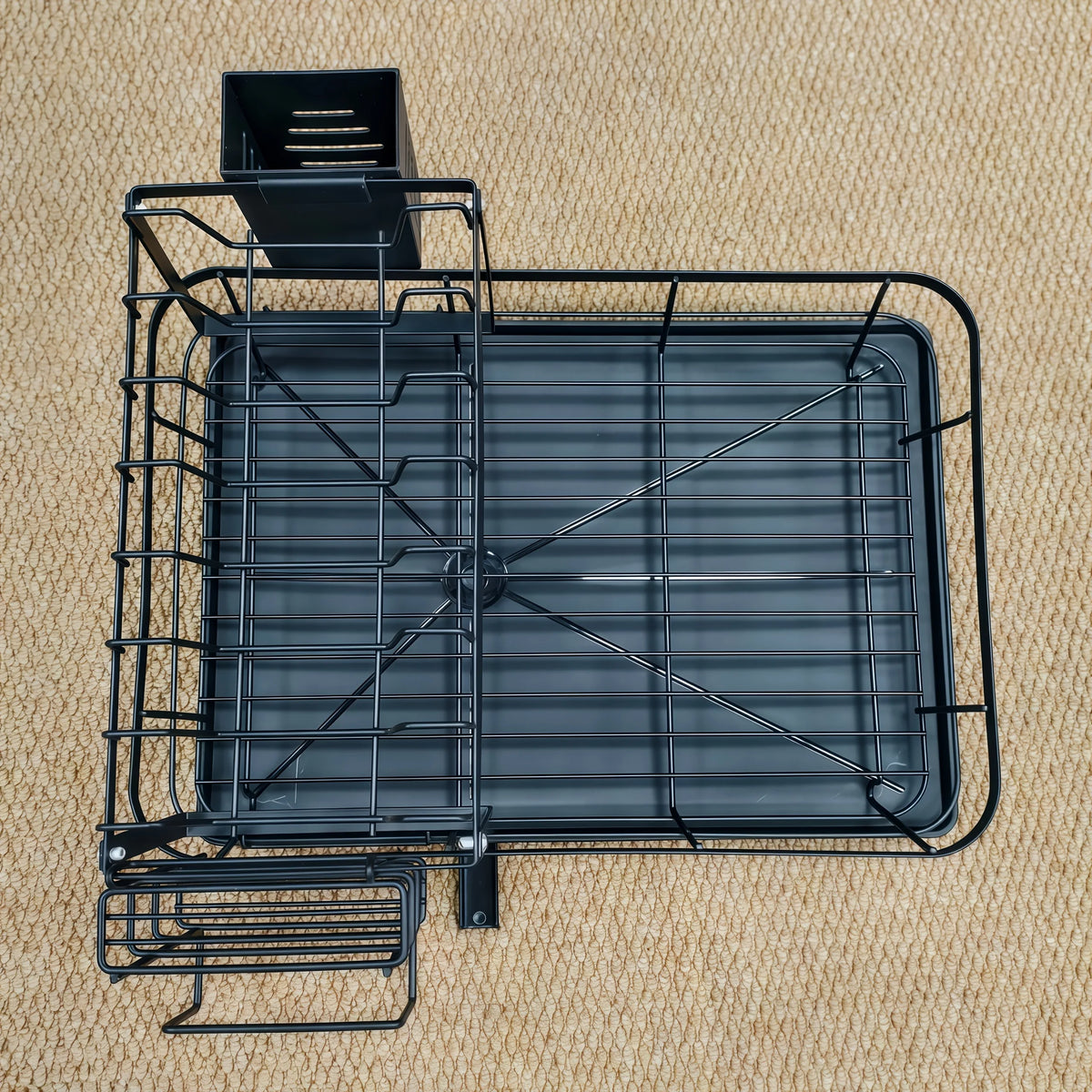 AeHome Heavy Metal Kitchen Dish Drying Rack With Storage Shelf