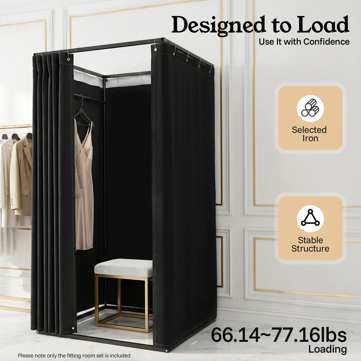 Bymocar Portable Foldable Fitting Room Privacy Screen Divider