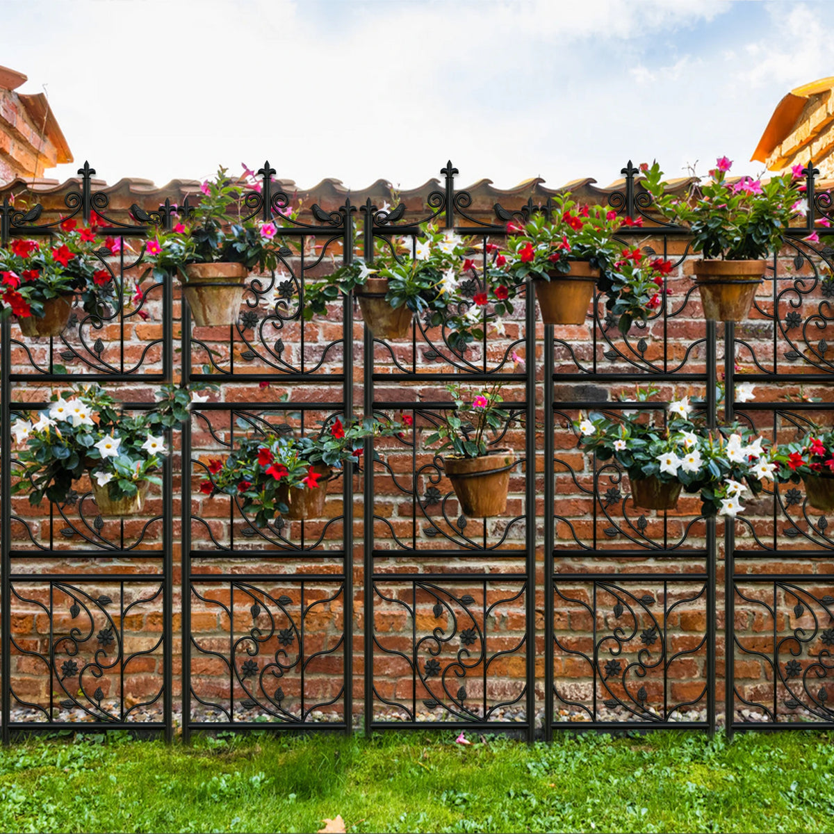 Decorative Outdoor Metal Garden Trellis Panel For Climbing Plants