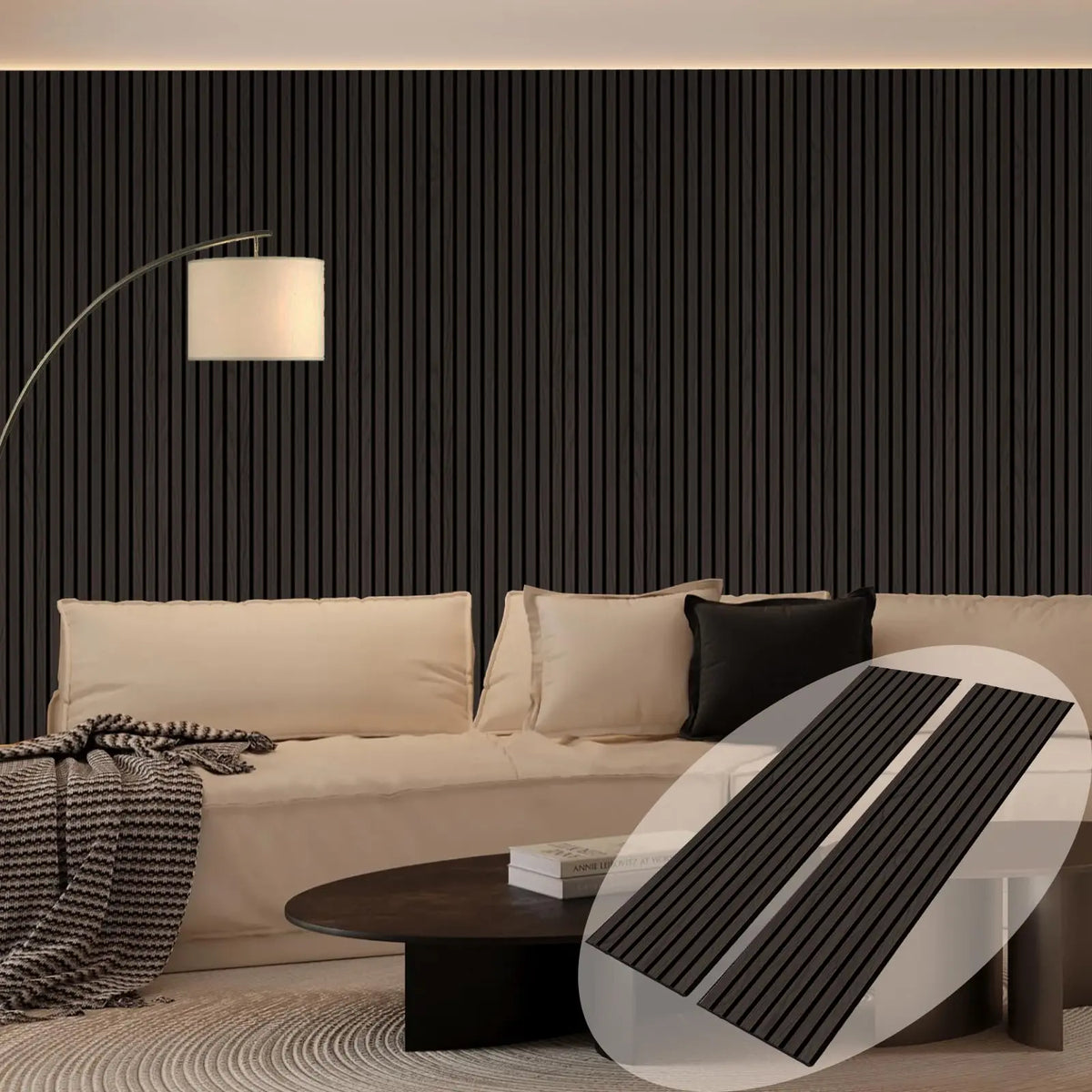 Genuine Oak Wood Veneer 3D Acoustic Wall Panels For Decor