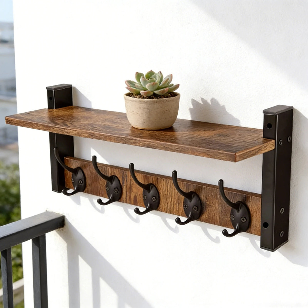 Wall Mounted Metal Storage Shelf Home Organization Rack