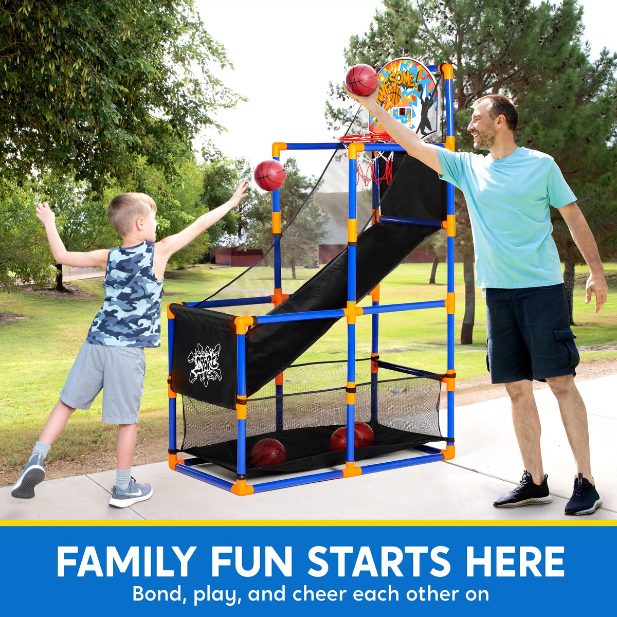 Joyfy Arcade Basketball Game Set With Four Balls For Kids