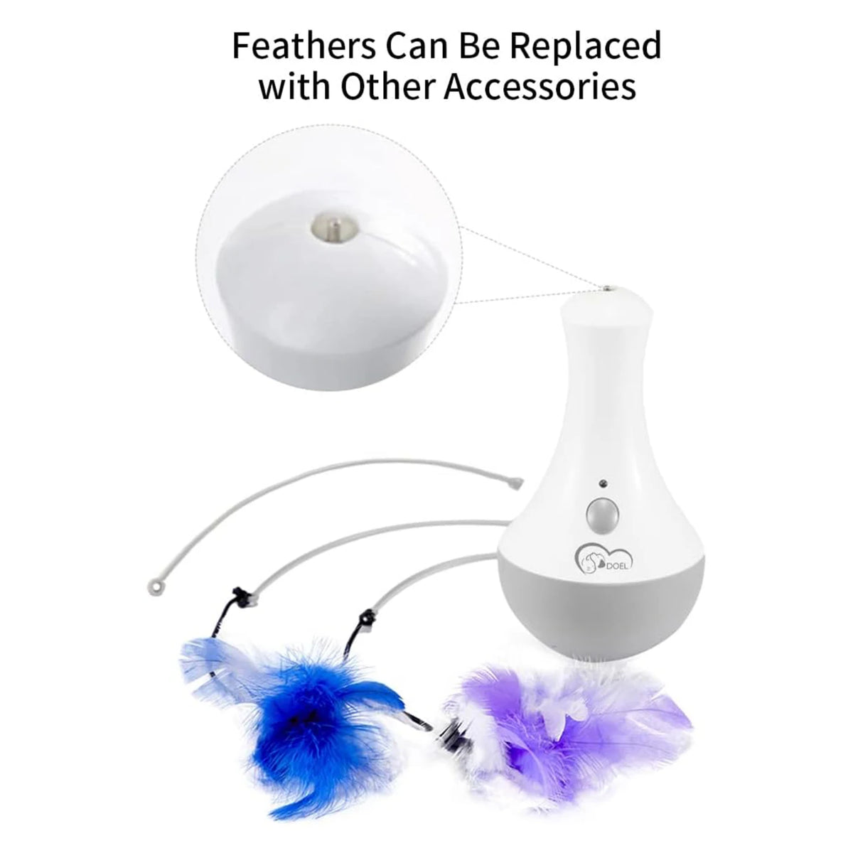 Interactive Automatic Cat Feather Toy For Indoor Play And Exercise